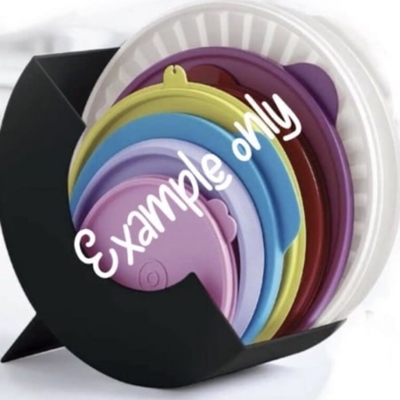 Tupperware Seal Lid Storage Organizer Black Perfect to Store all Lids Seals - Picture 2 of 7